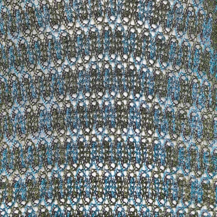 Pre Owned Missoni Mare Multicolor Lurex Knit Sheer Maxi Dress M