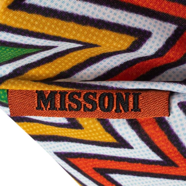 Pre Owned Missoni Multicolor Wave Pattern Print Polyester Mini Sofia Folding Umbrella
