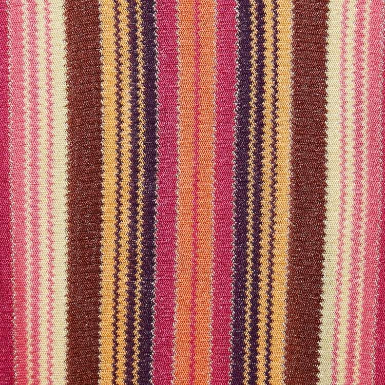 Pre Owned Missoni Multicolor Knit Rayon Blend Stole 