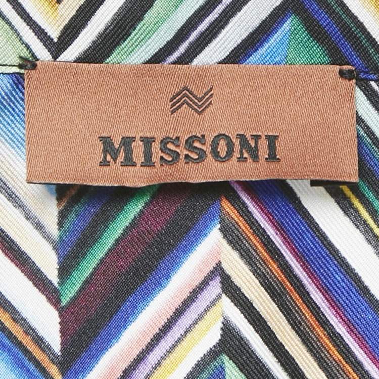 Pre Owned Missoni Multicolor Zig -Zag Silk Pajama Set M