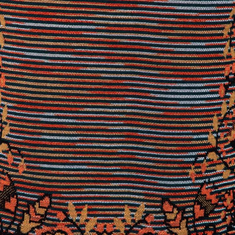 Pre Owned Missoni Multicolored Floral Patterned Knit Jacket S