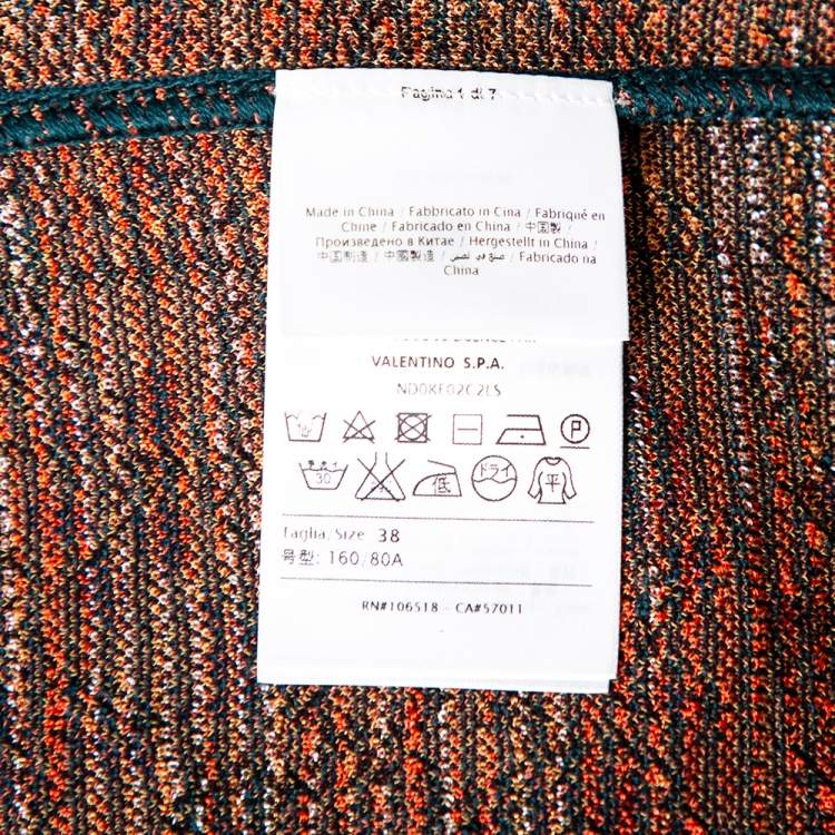 Pre Owned Missoni Multicolored Floral Patterned Knit Jacket S