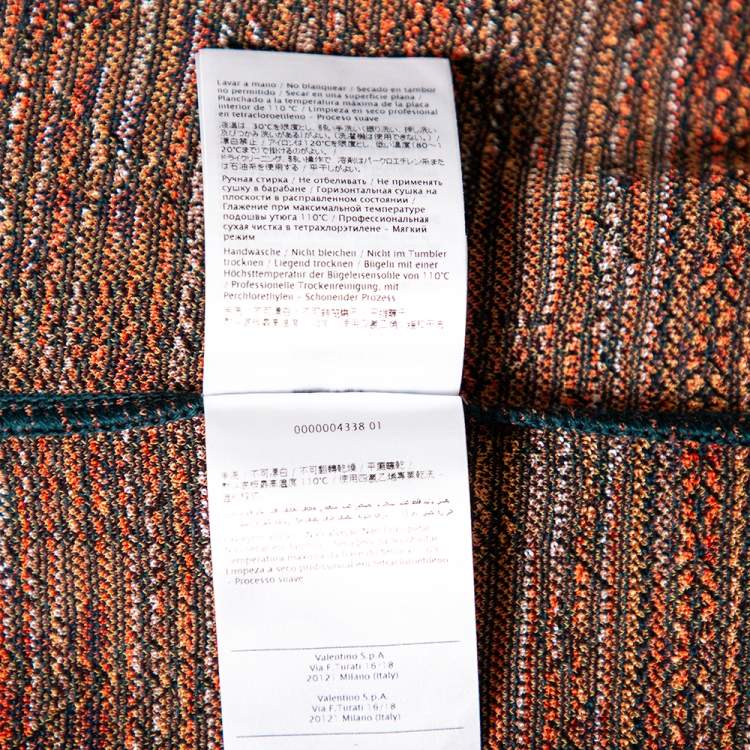 Pre Owned Missoni Multicolored Floral Patterned Knit Jacket S