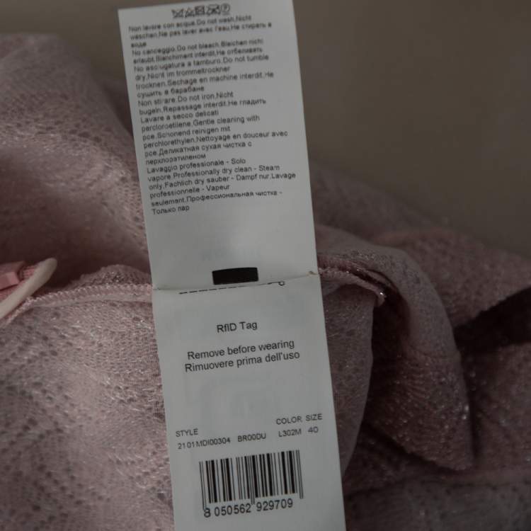 Pre Owned Missoni Pink Patterned Lurex Knit Sleeveless Top & Pleated Shorts Set S