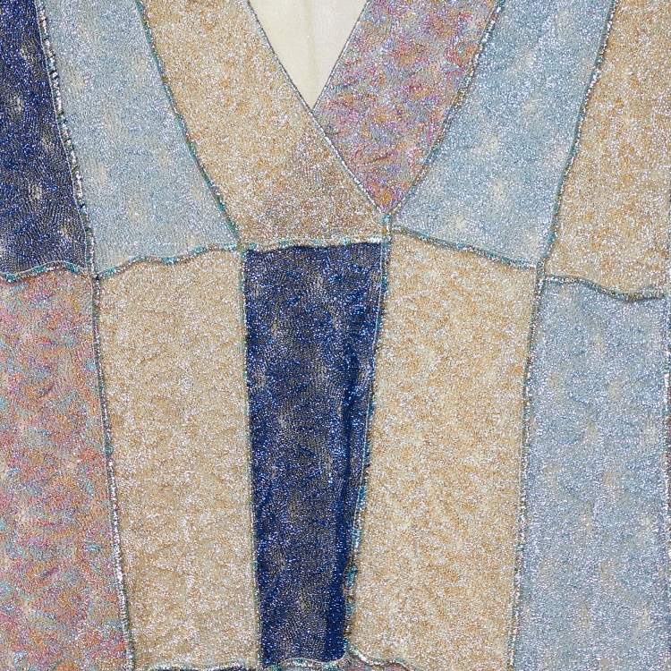 Pre Owned Missoni Multicolor Lurex Knit Sleeveless Maxi Dress S