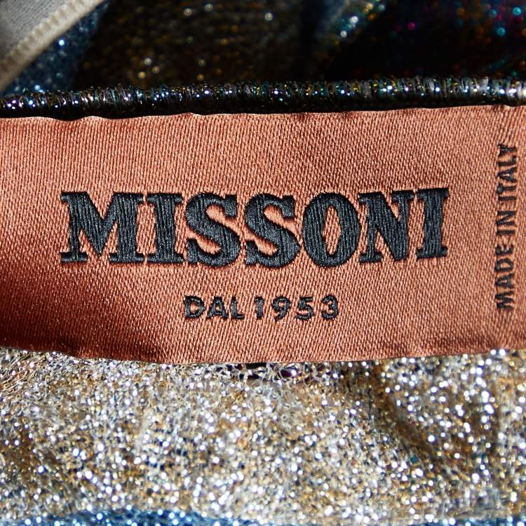 Pre Owned Missoni Multicolor Lurex Knit Sleeveless Maxi Dress S
