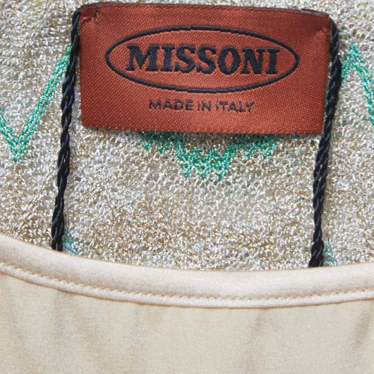 مملوكة مسبقًا Missoni Multicolor Lurex Knit V-Neck Maxi Kaftan L