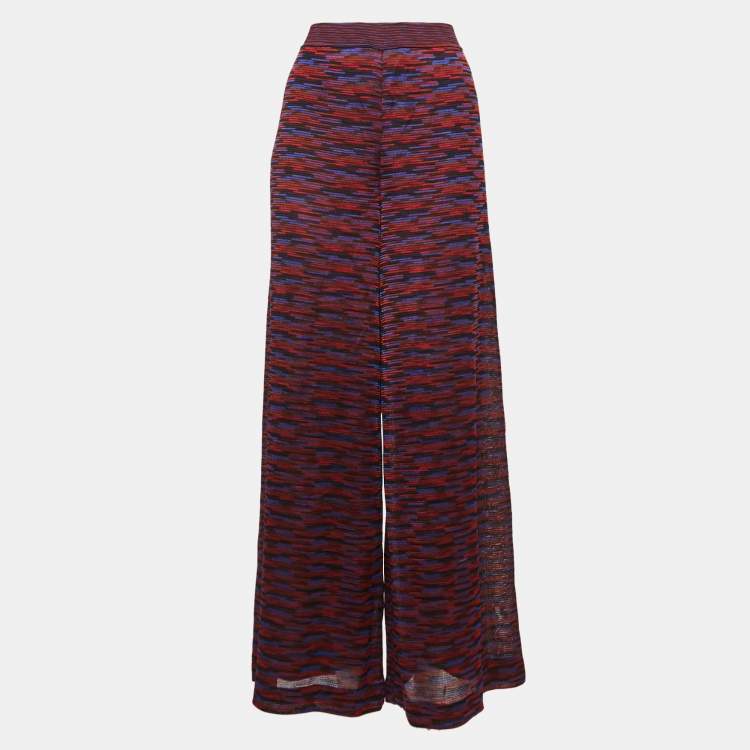 Pre Owned Missoni Multicolor Patterned Knit Pants XL