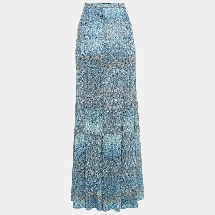 Missoni metallic knit outlet skirt