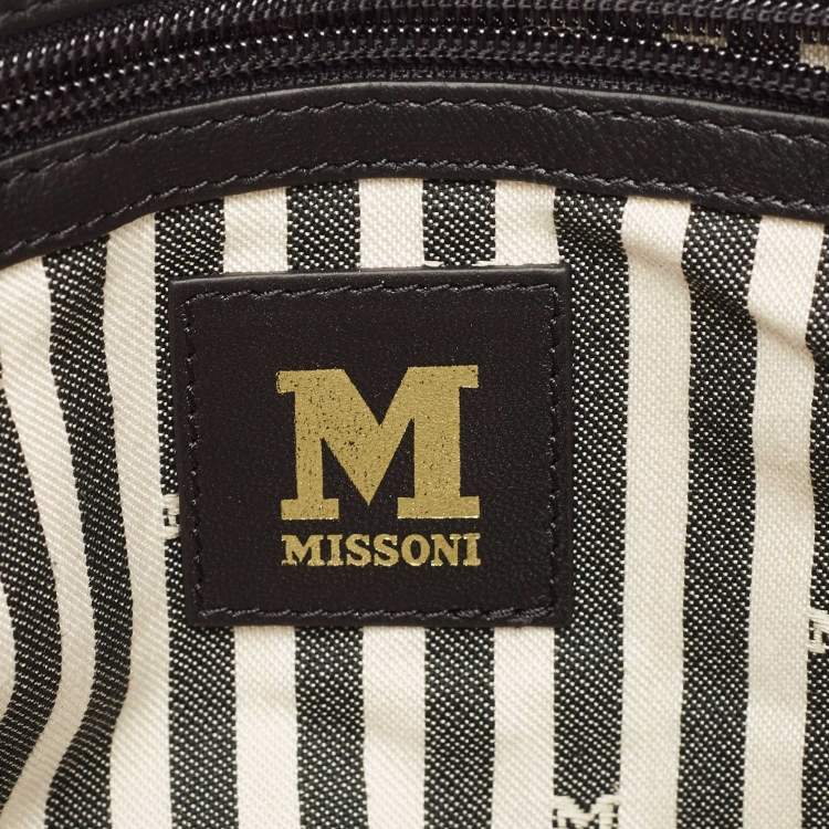 Pre Owned Missoni Multicolor Lurex Fabric Stripe Chain Clutch