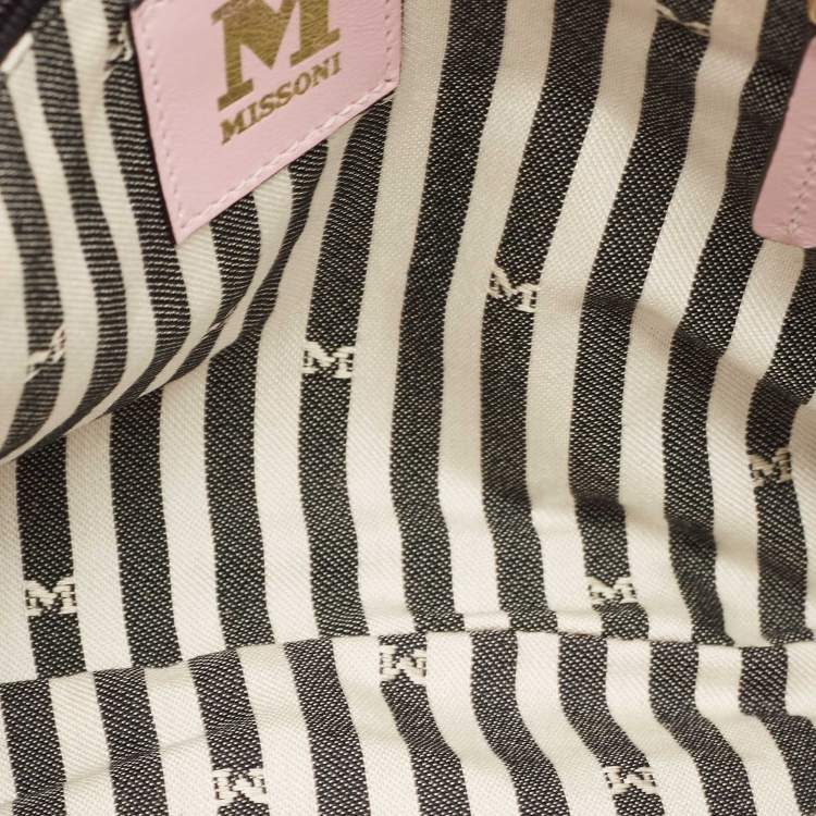 Pre Owned Missoni Multicolor Fabric Stripe Chain Flap Shoulder Bag