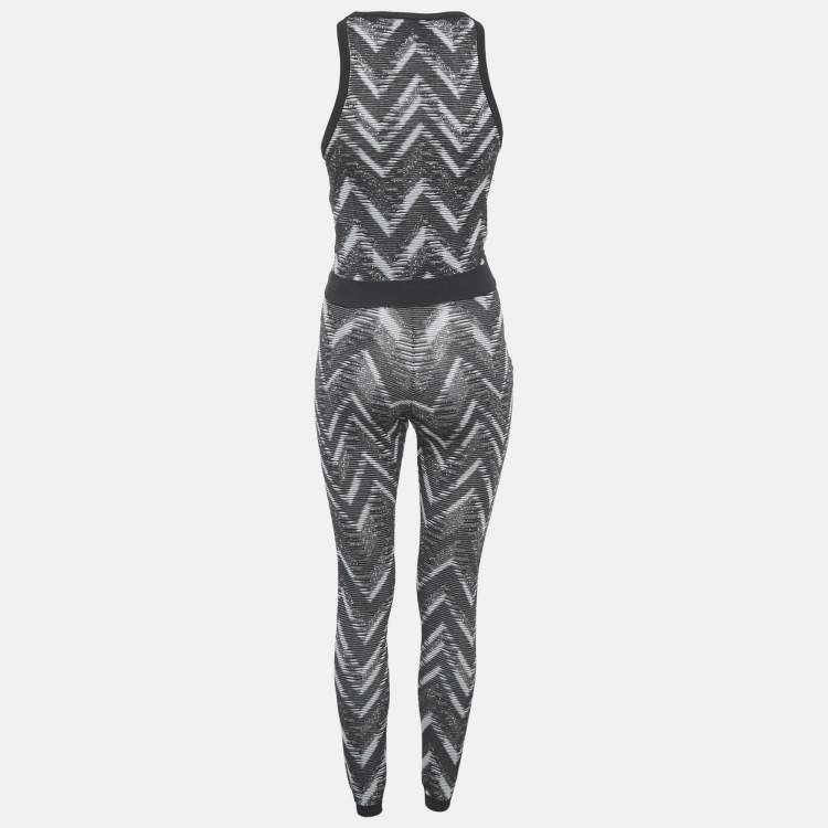 Pre Owned Missoni Sport Black Lurex Knit Activewear Set XS/S