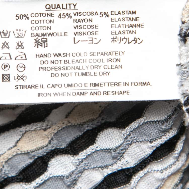 Pre Owned Missoni Sport Multicolor Patterned Knit Halter Neck Dress S