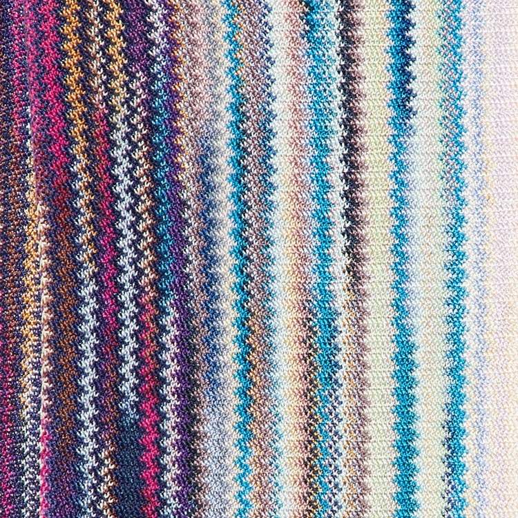 Pre Owned Missoni Multicolor Striped Knit Stole 
