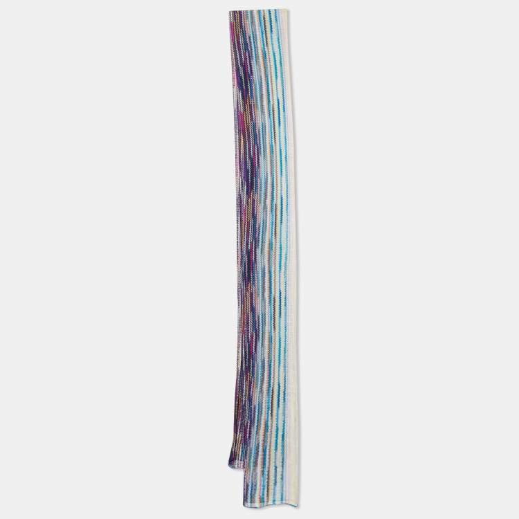 Pre Owned Missoni Multicolor Striped Knit Stole 