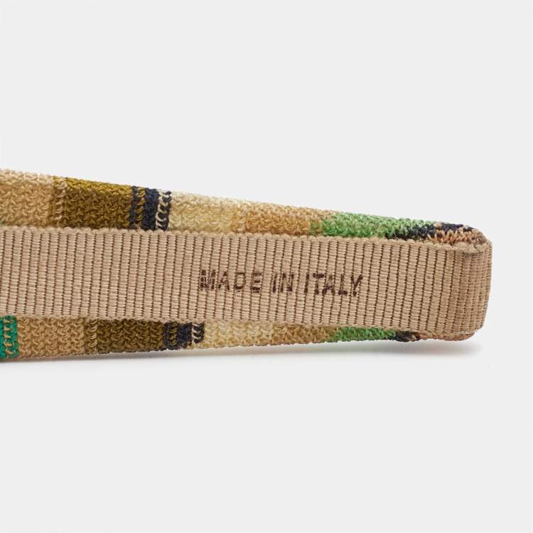 Pre Owned Missoni Multicolor Pleated Knit Head Band