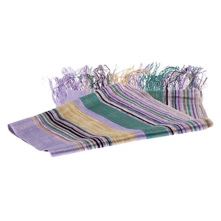 Pre Owned Missoni Multicolor Striped Knit Scarf