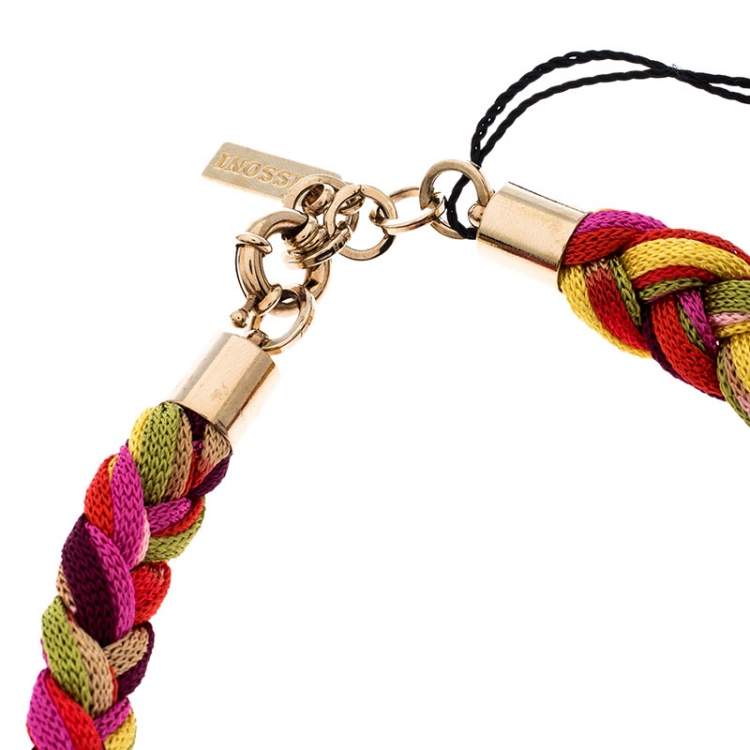 Pre Owned Missoni Multicolor Double Rope Braided Necklace