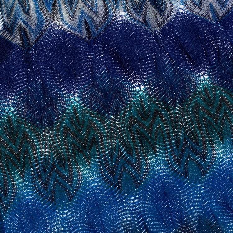 Pre Owned Missoni Multicolor Flame Knit Stole