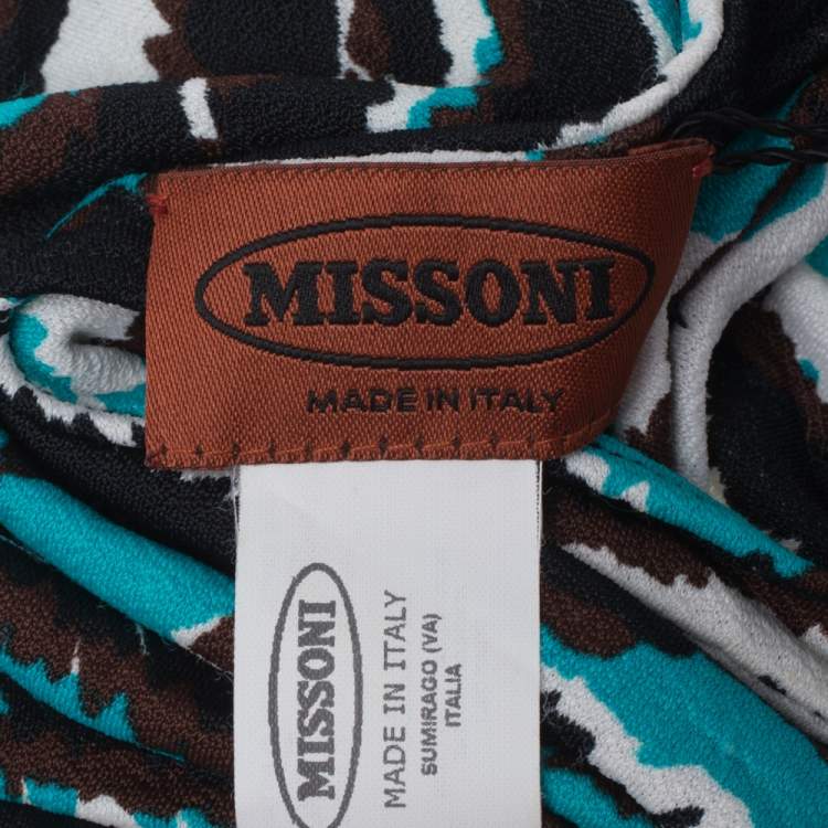 Pre Owned Missoni Multicolor Striped Knit Turban