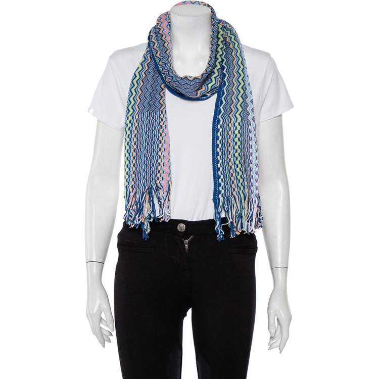 Missoni scarf discount blue cotton