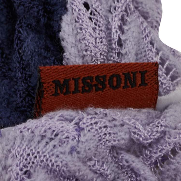 Pre Owned Missoni Multicolor Crochet Knit Headband