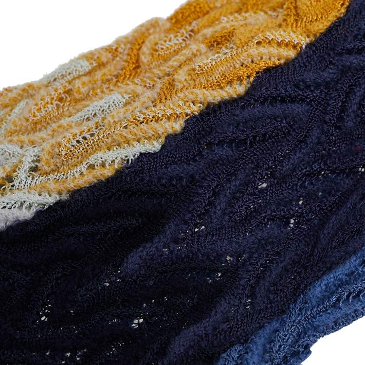 Pre Owned Missoni Multicolor Crochet Knit Headband