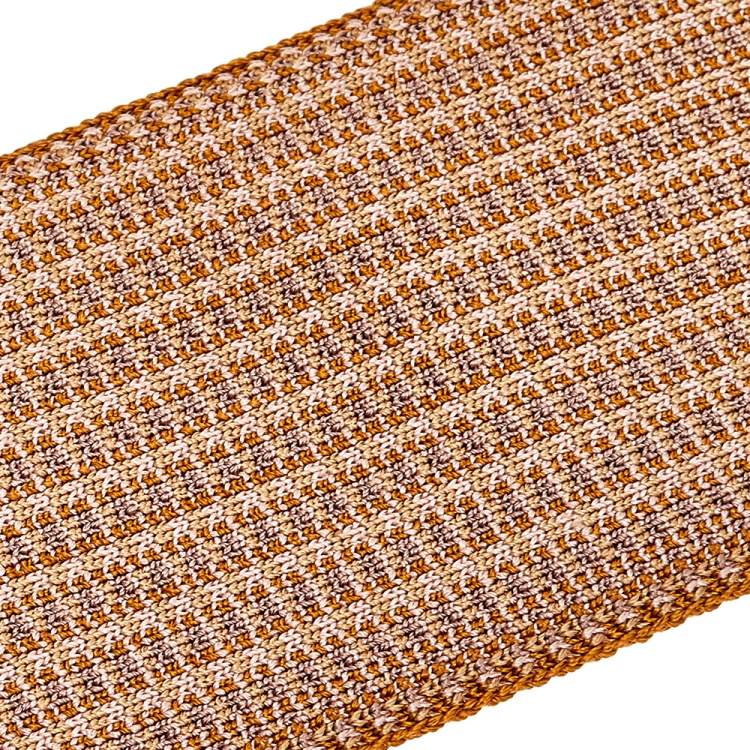 Pre Owned Missoni Orange Crochet Patterned Elasticized Waist Belt