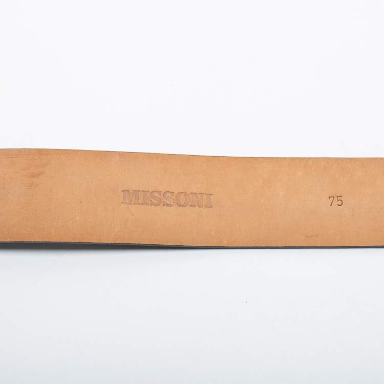 Pre Owned Missoni Black Suede Buckle Belt 75 CM