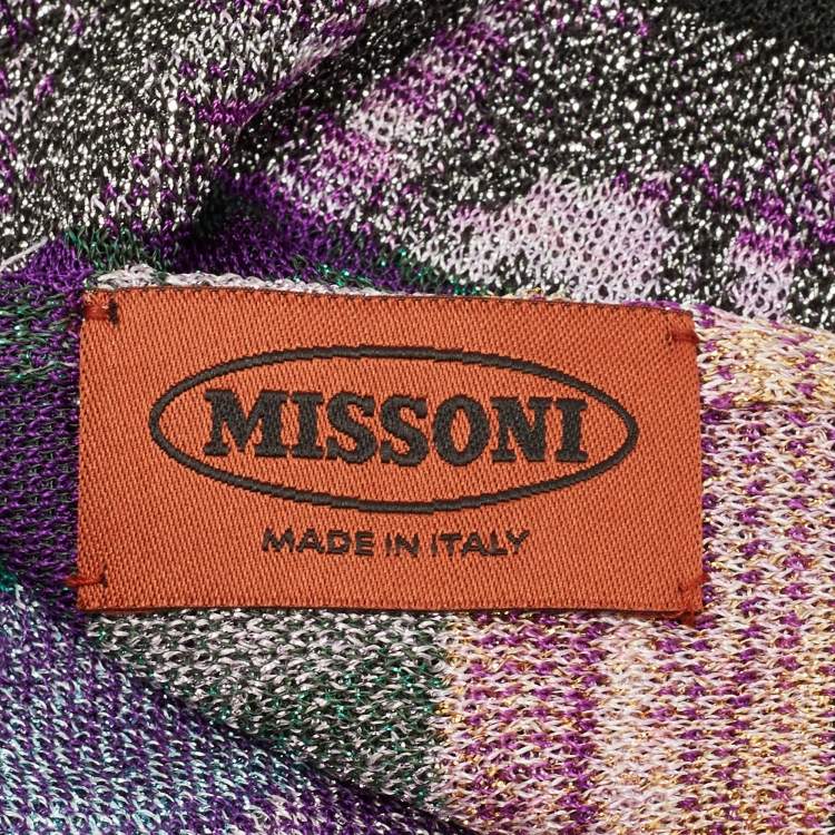 Pre Owned Missoni Multicolor Lurex Knit Scarf
