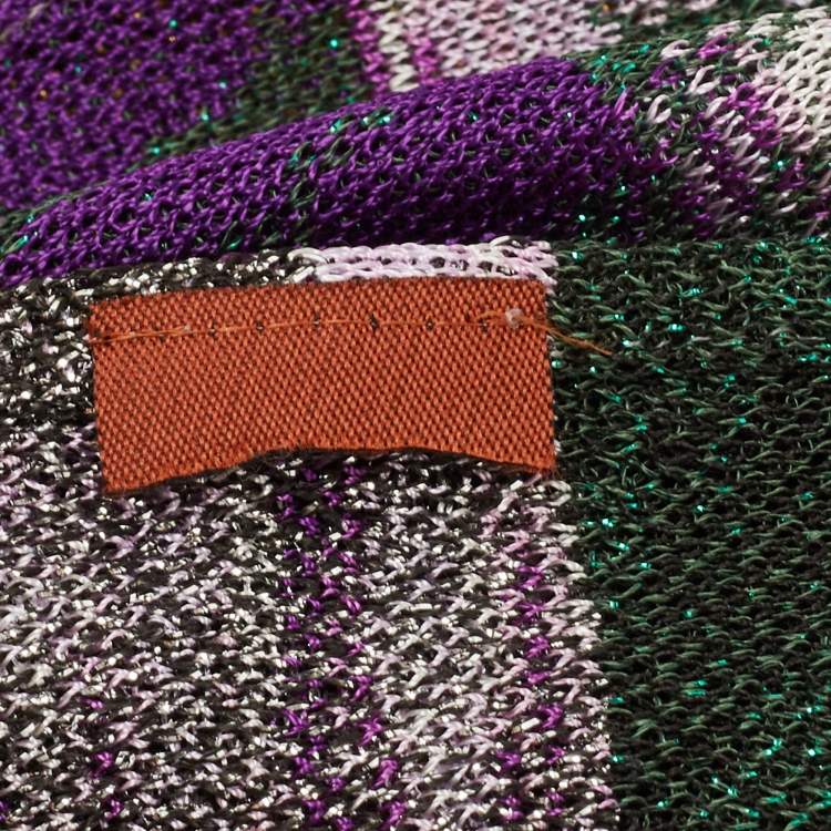 Pre Owned Missoni Multicolor Lurex Knit Scarf