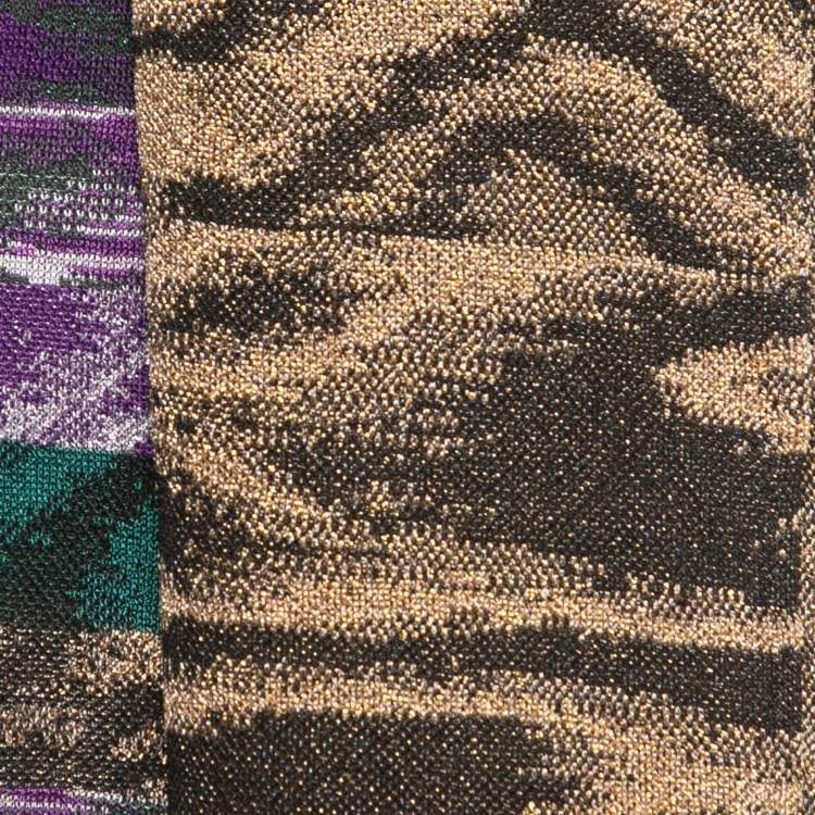 Pre Owned Missoni Multicolor Lurex Knit Scarf