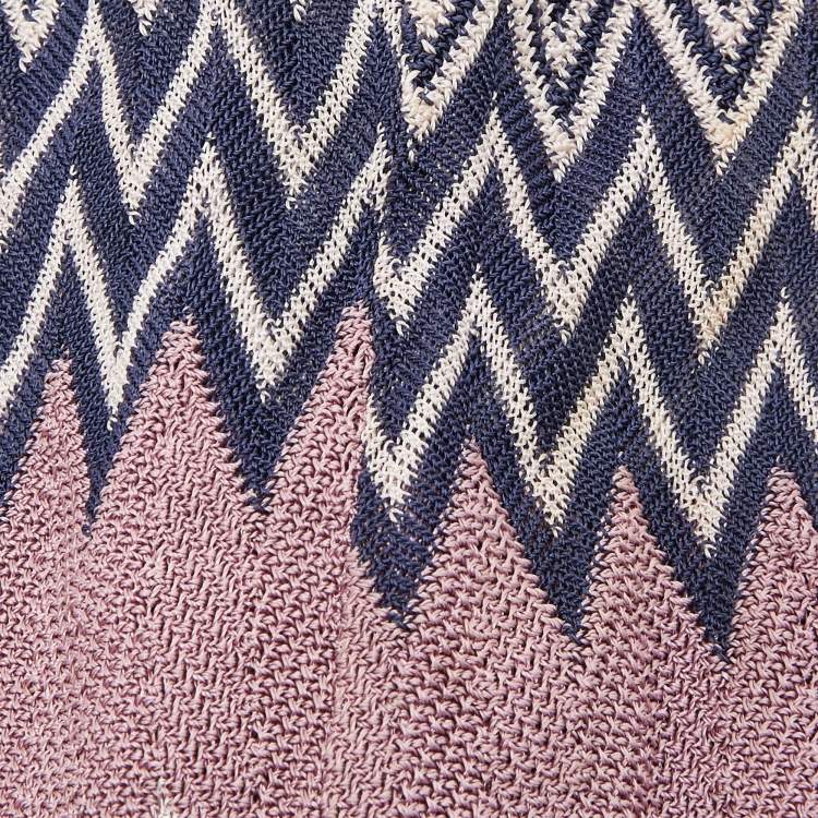 Pre Owned Missoni Multicolor Knit Wide Headband
