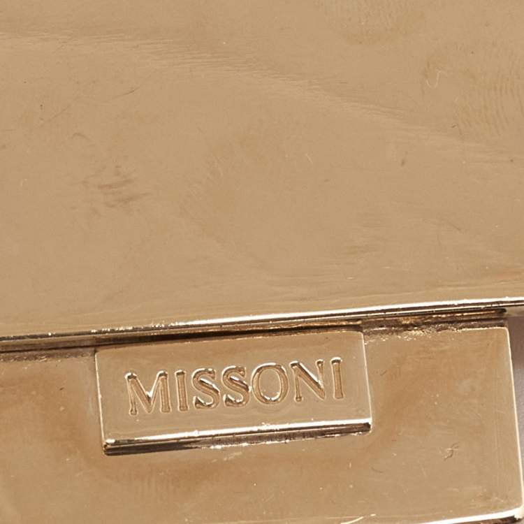 Pre Owned Missoni Resin Pendant Gold Tone Choker Necklace