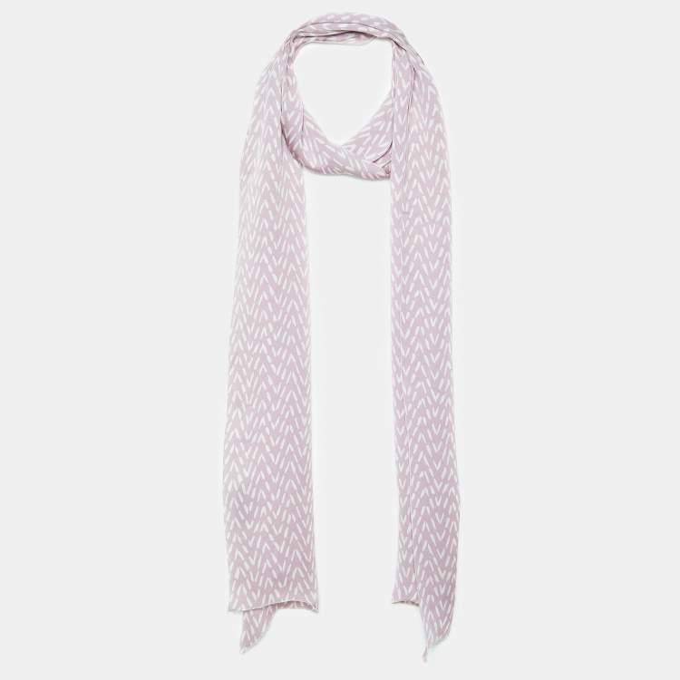 Pre Owned Missoni Lavender Printed Silk Stole
