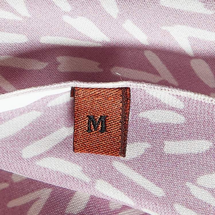 Pre Owned Missoni Lavender Printed Silk Stole
