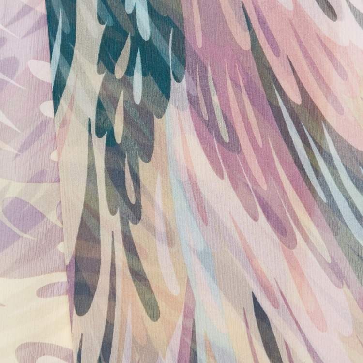 Pre Owned Missoni Pink Printed Silk Chiffon Stole