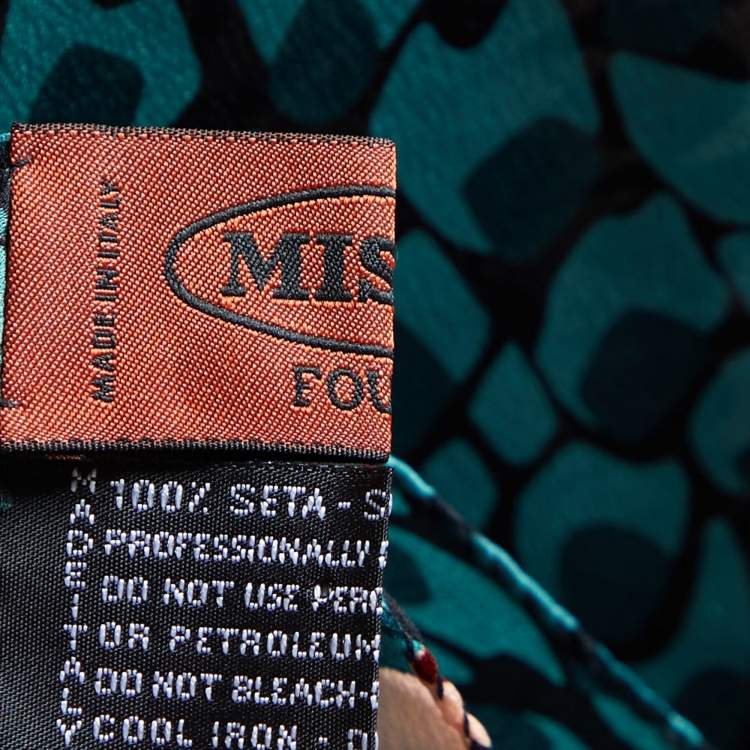 Pre Owned Missoni Multicolor Floral Printed Silk Scarf