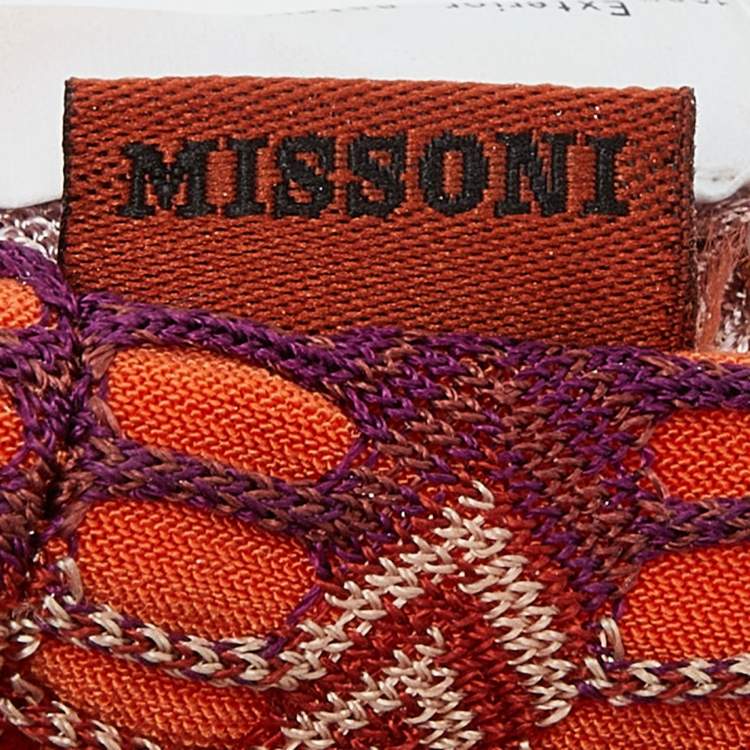 مملوكة مسبقًا Missoni Multicolor Patterned Knit Stretch Headband 