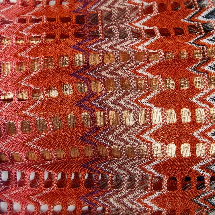 مملوكة مسبقًا Missoni Multicolor Patterned Knit Stretch Headband 
