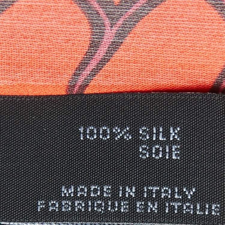 Pre Owned Missoni Pink/Orange Chevron Print Silk Scarf