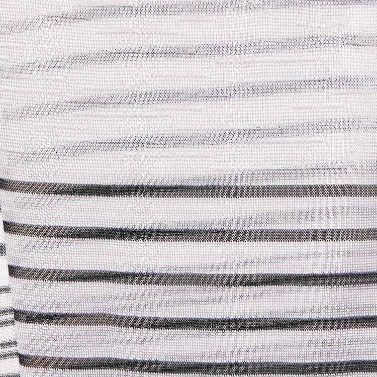 Pre Owned Missoni Pink Striped Lurex Knit Stole