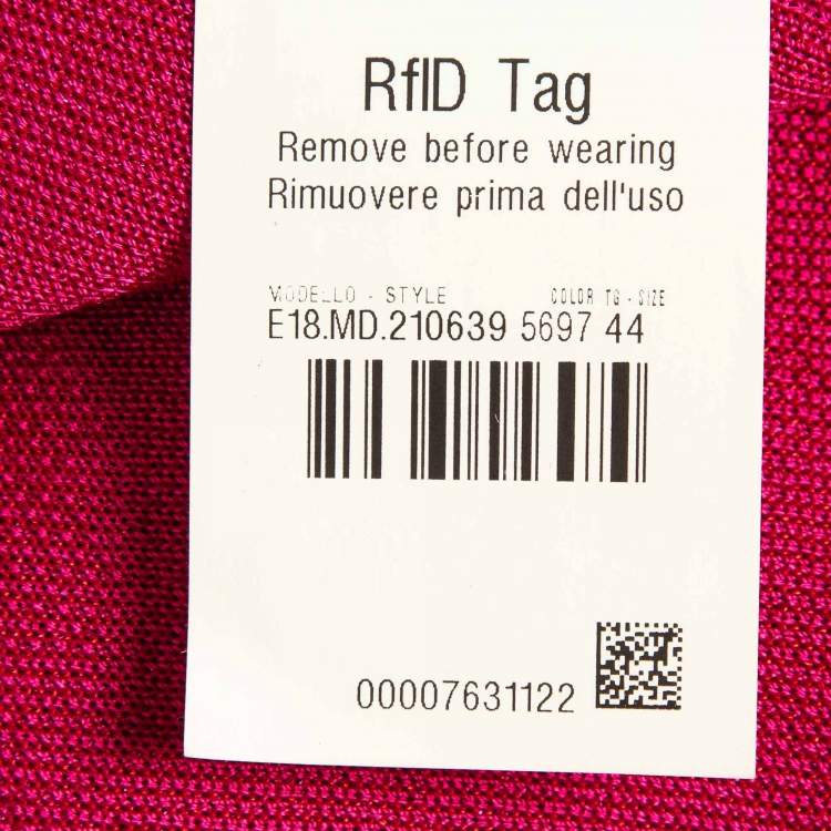 Pre Owned Missoni Pink Lurex Knit Palazzo Pants M