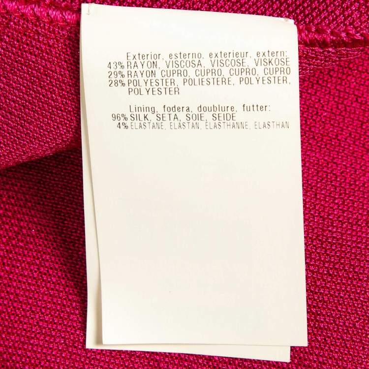 Pre Owned Missoni Pink Lurex Knit Palazzo Pants M