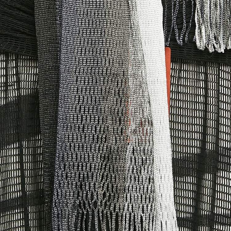 Pre Owned Missoni Black Mesh Wrap Style Maxi Dress With Scarf M