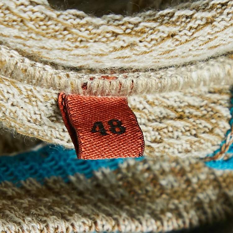 Pre Owned Missoni Multicolor Patterned Knit Cardigan L