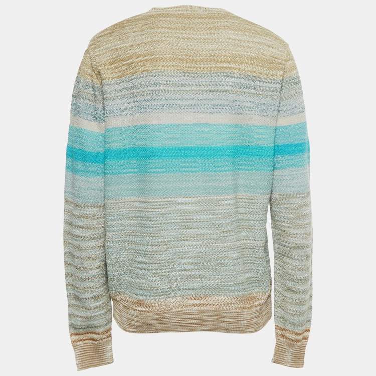Pre Owned Missoni Multicolor Patterned Knit Cardigan L