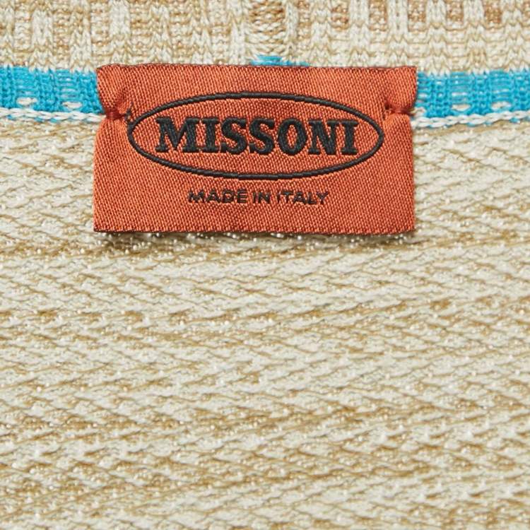 Pre Owned Missoni Multicolor Patterned Knit Cardigan L
