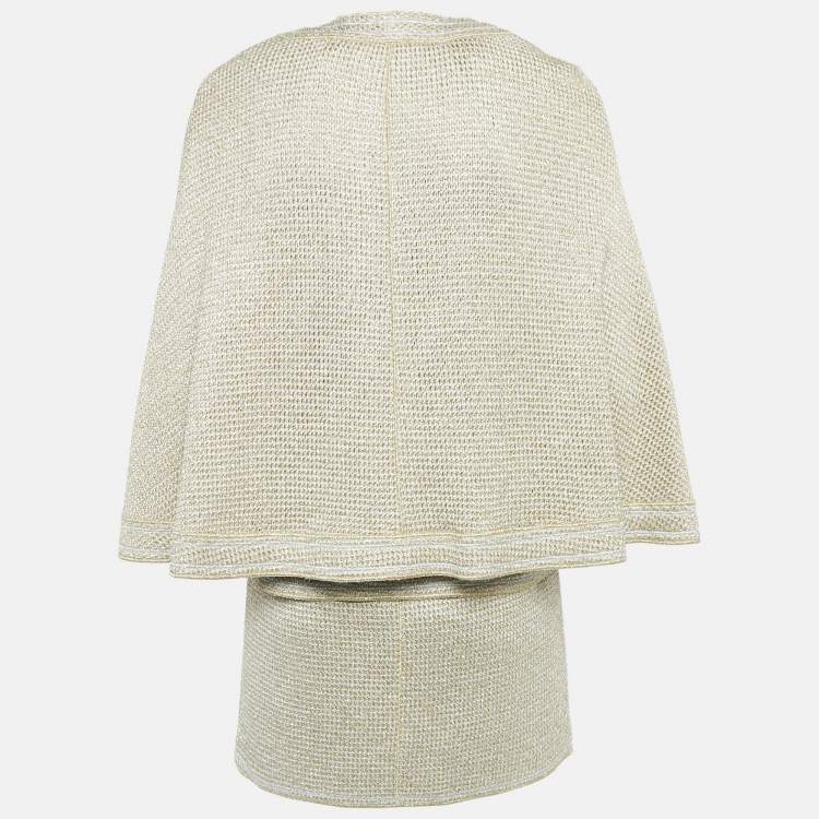 Pre Owned Missoni Metallic Lurex Knit Mini Dress and Cape Set S