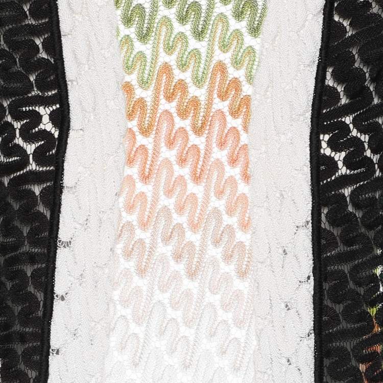 Pre Owned Missoni Multicolor Lace Cardigan M